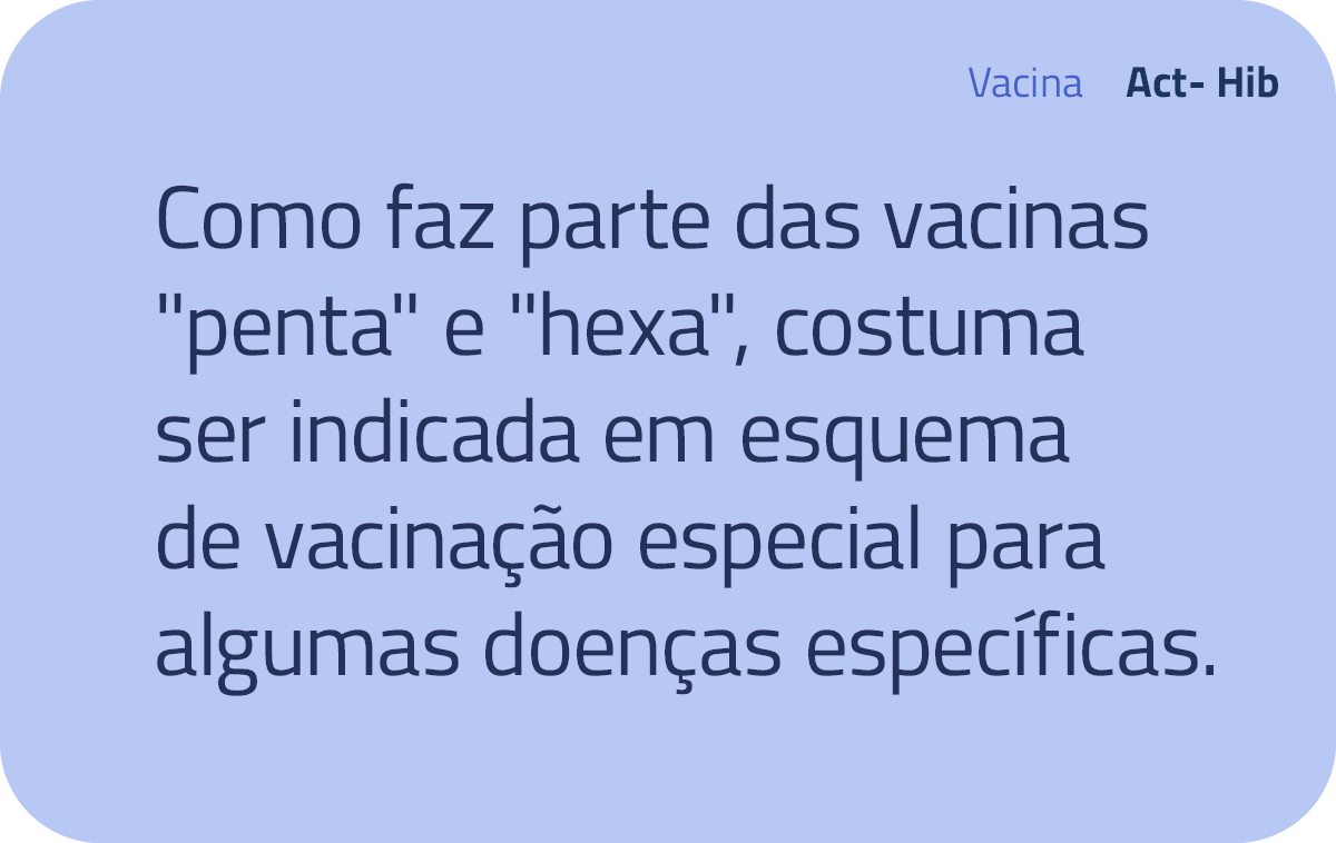 Vacina Haemophilus influenzae tipo b - Act- Hib - Sanofi - Vaxys